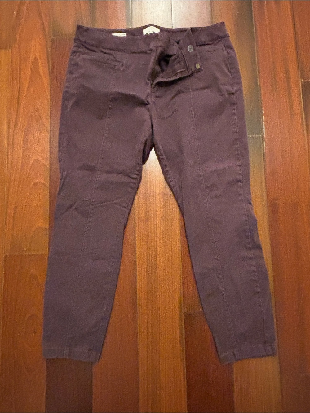 Loft Slim-Fit Plum Pants